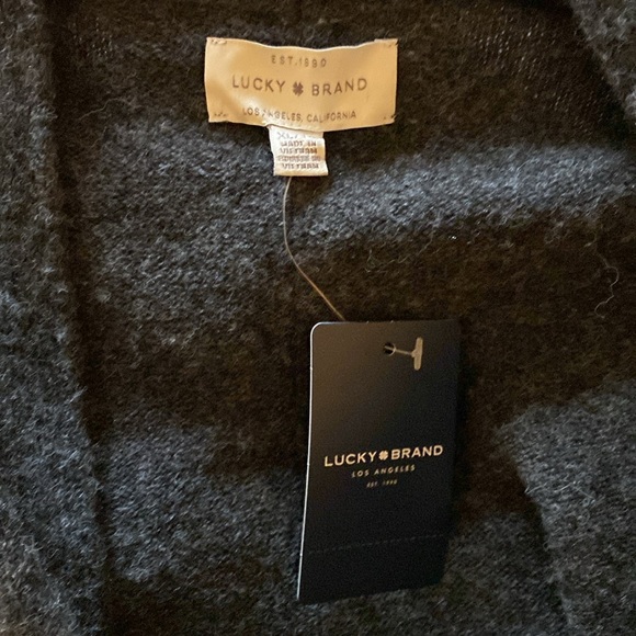 Lucky Brand Dark Gray Long Wool Blend Cardigan New With Tags - Picture 15 of 16